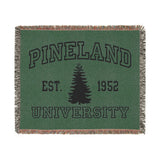 The Original Pineland University Green and Black Woven Blanket Home Decor Printify Artwork 60" × 50" 