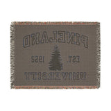 The Original Pineland University Green and Yellow Woven Blanket Home Decor Printify 
