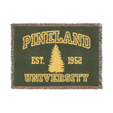 The Original Pineland University Green and Yellow Woven Blanket Home Decor Printify Artwork 52'' × 37'' 