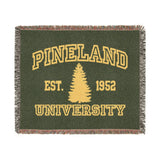 The Original Pineland University Green and Yellow Woven Blanket Home Decor Printify Artwork 60" × 50" 