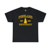 The Original Pineland University - Unisex Heavy Cotton Tee T-Shirt Printify Black M 