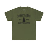The Original Pineland University - Unisex Heavy Cotton Tee T-Shirt Printify Military Green S 