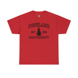 The Original Pineland University - Unisex Heavy Cotton Tee T-Shirt Printify Red S 