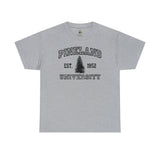The Original Pineland University - Unisex Heavy Cotton Tee T-Shirt Printify Sport Grey 5XL 