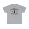 The Original Pineland University - Unisex Heavy Cotton Tee T-Shirt Printify Sport Grey S 