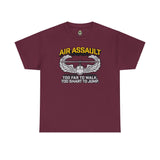 Too Smart Air Assault - Unisex Heavy Cotton Tee T-Shirt Printify Maroon S 