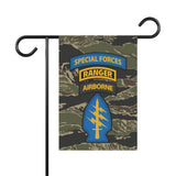 Triple Tab Tiger Stripe - Vertical Outdoor House & Garden Banners Home Decor Printify 12'' × 18'' 