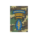 Triple Tab Woodland Camo - Vertical Outdoor House & Garden Banners Home Decor Printify 