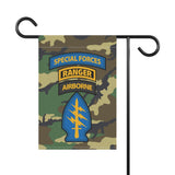Triple Tab Woodland Camo - Vertical Outdoor House & Garden Banners Home Decor Printify 