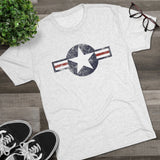United States Air Forces DISTRESSED Insignia - Triblend Athletic Shirt T-Shirt Printify 