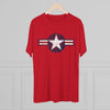 United States Air Forces DISTRESSED Insignia - Triblend Athletic Shirt T-Shirt Printify 