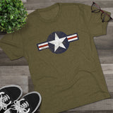 United States Air Forces DISTRESSED Insignia - Triblend Athletic Shirt T-Shirt Printify 