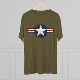 United States Air Forces DISTRESSED Insignia - Triblend Athletic Shirt T-Shirt Printify 