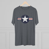 United States Air Forces DISTRESSED Insignia - Triblend Athletic Shirt T-Shirt Printify 