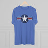 United States Air Forces DISTRESSED Insignia - Triblend Athletic Shirt T-Shirt Printify 