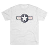 United States Air Forces DISTRESSED Insignia - Triblend Athletic Shirt T-Shirt Printify Tri-Blend Heather White S 
