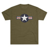 United States Air Forces DISTRESSED Insignia - Triblend Athletic Shirt T-Shirt Printify Tri-Blend Military Green S 