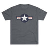 United States Air Forces DISTRESSED Insignia - Triblend Athletic Shirt T-Shirt Printify Tri-Blend Premium Heather S 