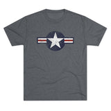 United States Air Forces DISTRESSED Insignia - Triblend Athletic Shirt T-Shirt Printify Tri-Blend Premium Heather S 