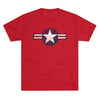 United States Air Forces DISTRESSED Insignia - Triblend Athletic Shirt T-Shirt Printify Tri-Blend Vintage Red S 