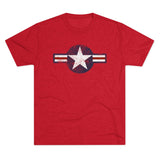 United States Air Forces DISTRESSED Insignia - Triblend Athletic Shirt T-Shirt Printify Tri-Blend Vintage Red S 