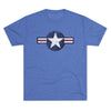 United States Air Forces DISTRESSED Insignia - Triblend Athletic Shirt T-Shirt Printify Tri-Blend Vintage Royal S 
