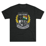 University of Pineland Weapon Specialist - Full Color Edition - Triblend Athletic Shirt T-Shirt Printify Tri-Blend Vintage Black S 