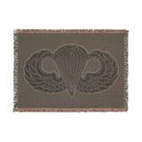 US Army Jump Wings Woven Blanket Home Decor Printify 