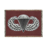 US Army Jump Wings Woven Blanket Home Decor Printify Artwork 52'' × 37'' 