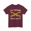 US Cavalry - First In Last Out - Unisex Heavy Cotton Tee T-Shirt Printify 