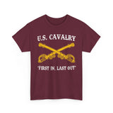 US Cavalry - First In Last Out - Unisex Heavy Cotton Tee T-Shirt Printify 