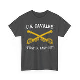 US Cavalry - First In Last Out - Unisex Heavy Cotton Tee T-Shirt Printify 