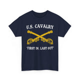 US Cavalry - First In Last Out - Unisex Heavy Cotton Tee T-Shirt Printify 