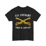 US Cavalry - First In Last Out - Unisex Heavy Cotton Tee T-Shirt Printify 