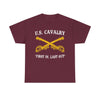 US Cavalry - First In Last Out - Unisex Heavy Cotton Tee T-Shirt Printify Maroon S 