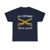US Cavalry - First In Last Out - Unisex Heavy Cotton Tee T-Shirt Printify Navy S 
