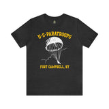 US Paratroops Fort Campbell KY - Unisex Jersey Short Sleeve Tee T-Shirt Printify Dark Grey Heather S 