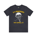 US Paratroops Fort Campbell KY - Unisex Jersey Short Sleeve Tee T-Shirt Printify Heather Navy S 