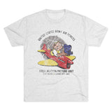 USAAF First Motion Picture Unit Triblend Athletic Shirt T-Shirt Printify Tri-Blend Heather White S 