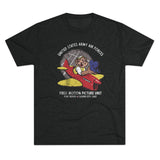 USAAF First Motion Picture Unit Triblend Athletic Shirt T-Shirt Printify Tri-Blend Vintage Black M 