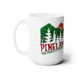 Visit Pineland White Ceramic 15oz Mug Mug Printify 15oz 