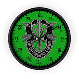 10th Group Special Forces Wall Clock Home Decor Printify Black Black 10"