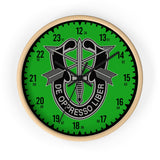 10th Group Special Forces Wall Clock Home Decor Printify Wooden Black 10"