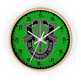 10th Group Special Forces Wall Clock Home Decor Printify Wooden White 10"