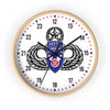 11th Airborne 'Arctic' Division Clock Home Decor Printify Wooden Black 10"