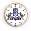 11th Airborne 'Arctic' Division Clock Home Decor Printify Wooden White 10"