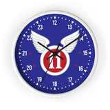 11th Airborne 'Arctic' Division Insignia Clock Home Decor Printify White Black 10"