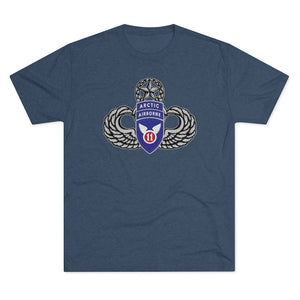 11th Airborne 'Arctic' Division Triblend Shirt T-Shirt Printify Tri-Blend Indigo L 