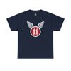 11th Airborne Division Distressed Insignia - Standard Fit Cotton Shirt T-Shirt Printify M Navy 