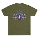 173rd Airborne Brigade Insignia Triblend Athletic Shirt T-Shirt Printify S Tri-Blend Military Green 